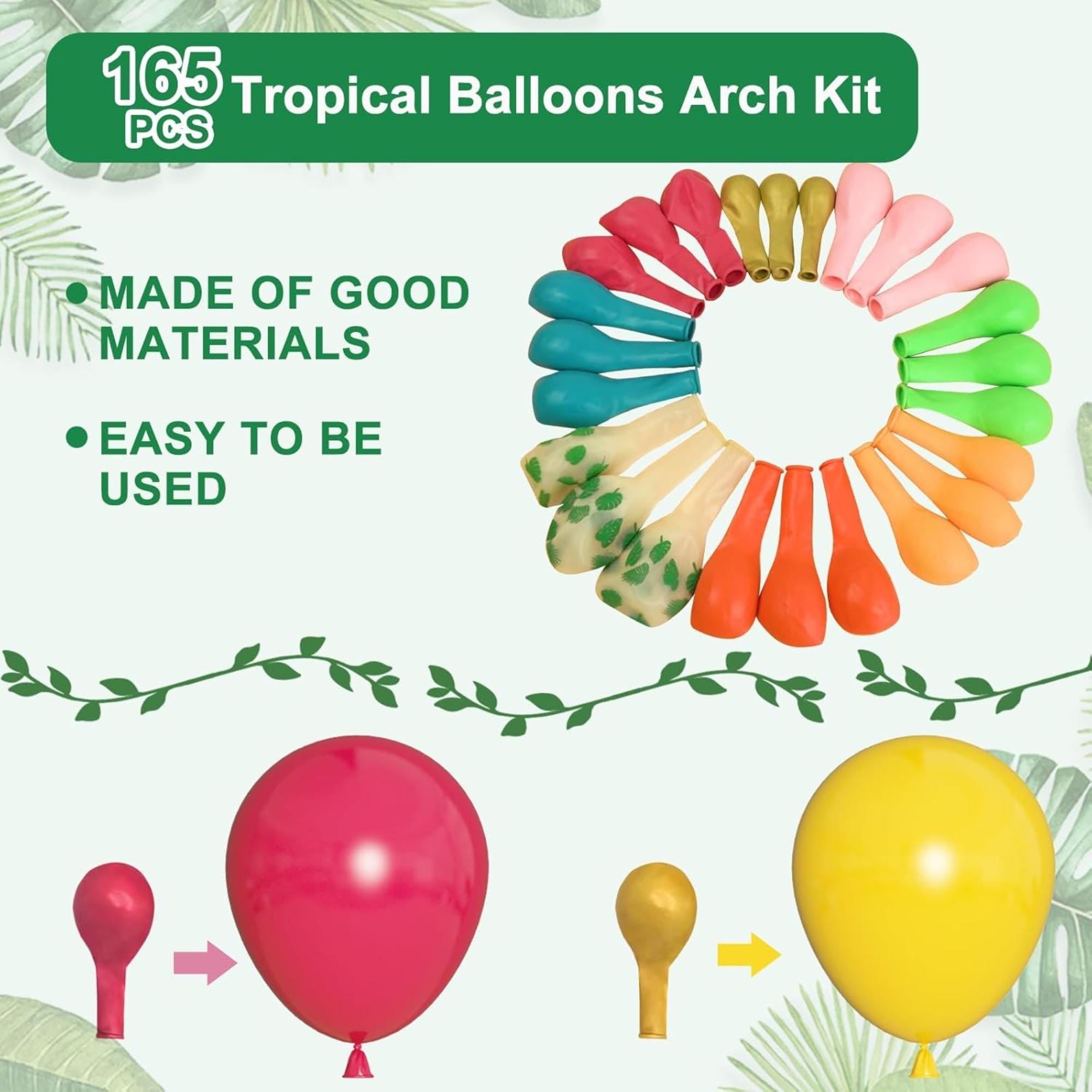 Tropical Balloon Arch Garland Kit: Pineapple Flamingo Luau Party Decorations