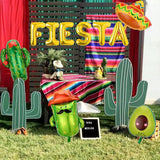 Mexican Fiesta Foil Balloons: Taco, Cactus, Avocado, Sombrero Party Decorations
