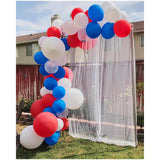 66 Pack Red White Blue Macaron Latex Balloons 12 Inch Party Decor
