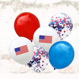 25 Pcs Patriotic Latex Confetti Balloons 4th of July Party Decor