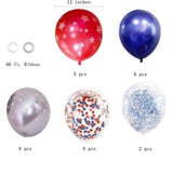 Red Blue White Patriotic Balloon Arch Kit Independence Day Party Decor