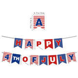 Red White Blue Patriotic Banner Garland USA Flag Bunting Decor