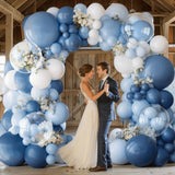 Dusty Blue Balloon Arch Kit Pastel Blue White Garland Party Decor
