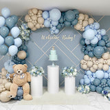 152 Pcs Dusty Blue Sand White Balloon Arch Kit Garland Decor