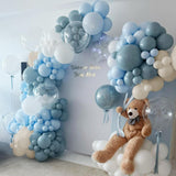 Dusty Blue Balloon Arch Kit 147 Pcs Light Blue Sand White Party Decor Set