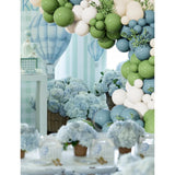 Dusty Blue Sage Green Balloon Arch Kit 143 Pcs Jungle Safari Party Decor