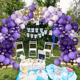 Purple Gold Balloon Arch Kit Lavender Lilac Princess Party Decor