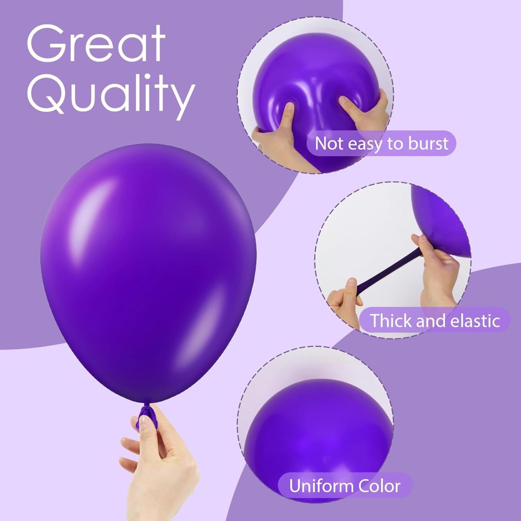 Dark Purple Balloon Arch Kit 120 Pcs Mixed Size Party Decor Set Pieces
