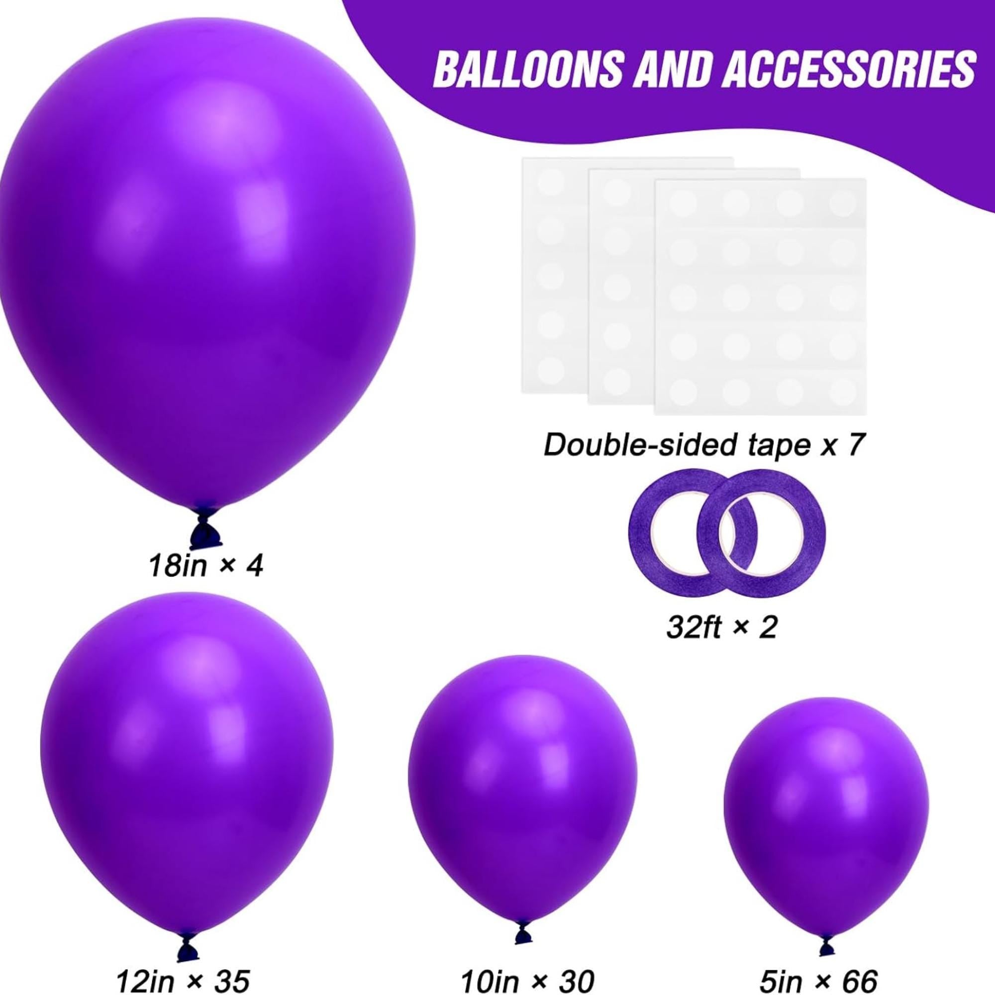 Dark Purple Balloon Arch Kit 135 Pcs Royal Purple Party Decor Set Pieces