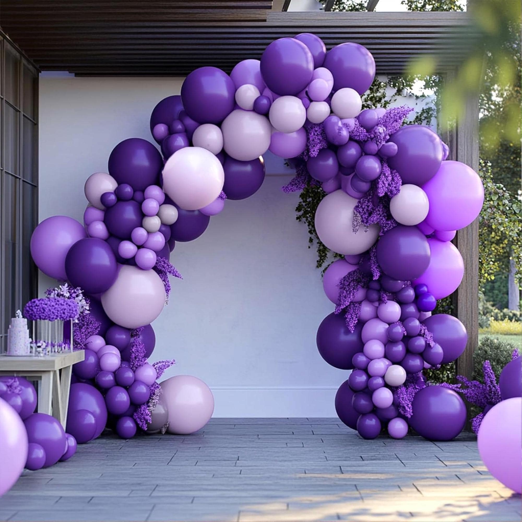Purple Balloon Arch Kit 150 Pcs Light Dark Lavender Party Decor Set Pieces