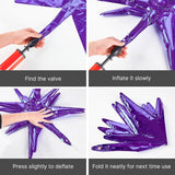 Dark Purple Star Balloon Arch Kit 110 Pcs Spike Foil Party Decor Set Pieces
