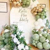 Sage Green White Gold Balloon Arch Kit 173 Pcs Party Decor Set Pieces