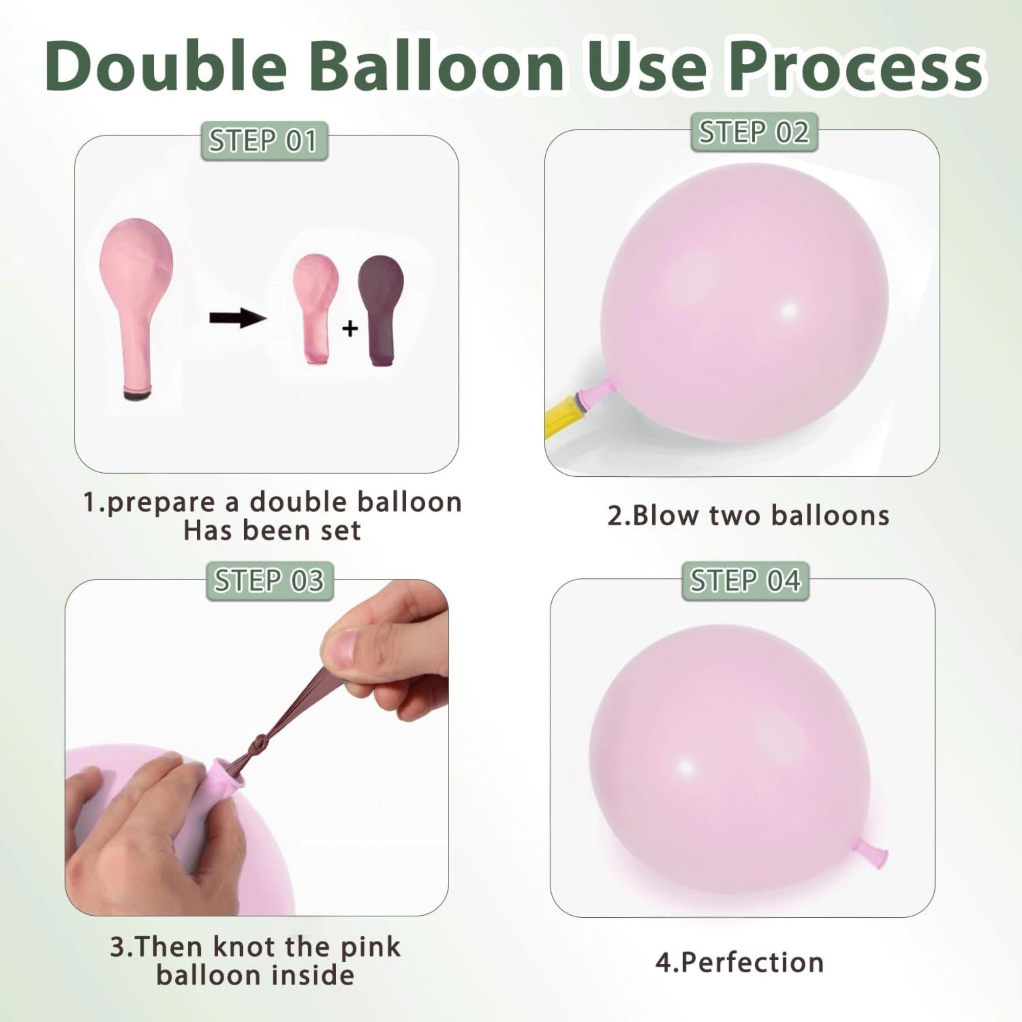 Green Pink Yellow Balloon Arch Kit Double Stuffed Forest Party Decor Set