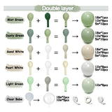 Dusty Green White Balloon Arch Kit Sage Olive Cream Balloons Party Decor