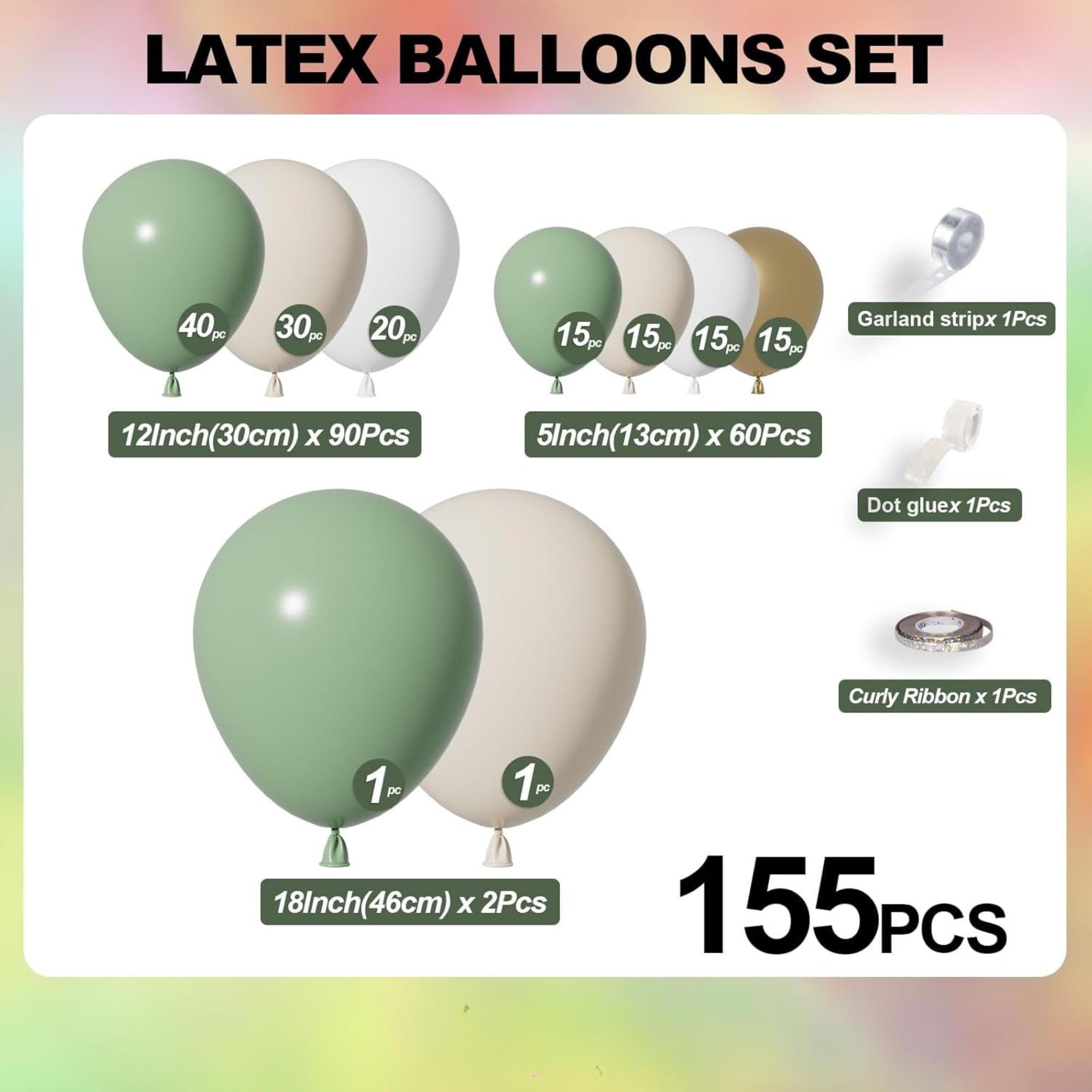 Sage Green Balloon Arch Kit Olive Gold Sand White Balloons Party Decor