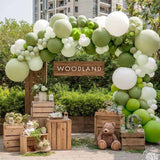 Green Balloon Arch Kit Olive Sage White Double Stuffed Party Decor Balloons