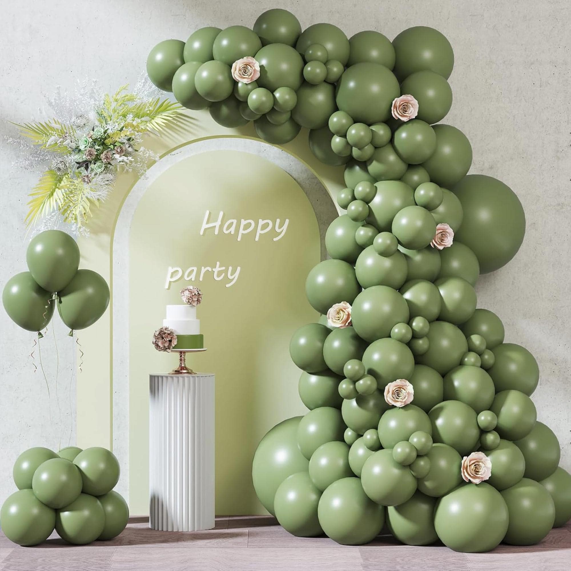 Sage Green Balloon Arch Kit Olive Green Balloons Party Decoration Set