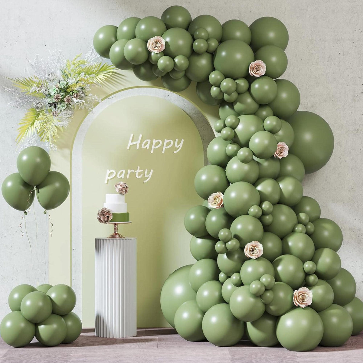 Sage Green Balloon Arch Kit Olive Green Balloons Party Decoration Set