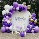 Purple Lavender Balloon Arch Kit 132 Pcs Butterfly Party Decor Set