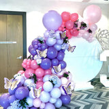 Pink Purple Balloon Arch Kit 134 Pcs Light Party Decor Set