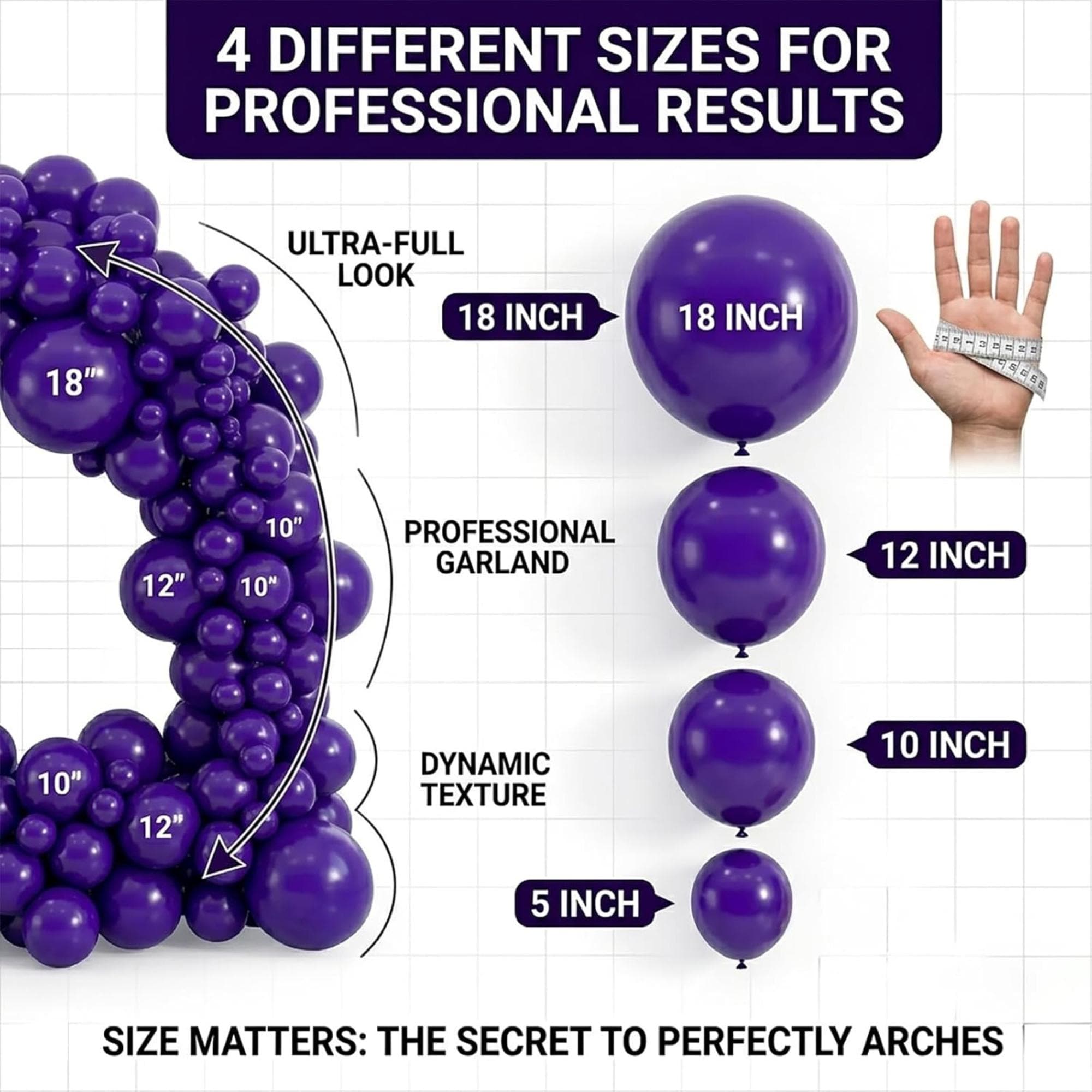Dark Purple Balloon Arch Kit 114 Pcs Boho Party Decor Set