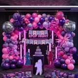K Pop Theme Balloon Arch Kit Pink Purple Music Party Decor Set
