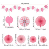 Pink Paper Fans, Pom Poms, Garlands for Parties, Weddings, Birthdays