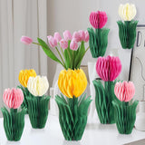 Tulip Honeycomb Centerpieces Set of 8 Spring Table Decor Home Office