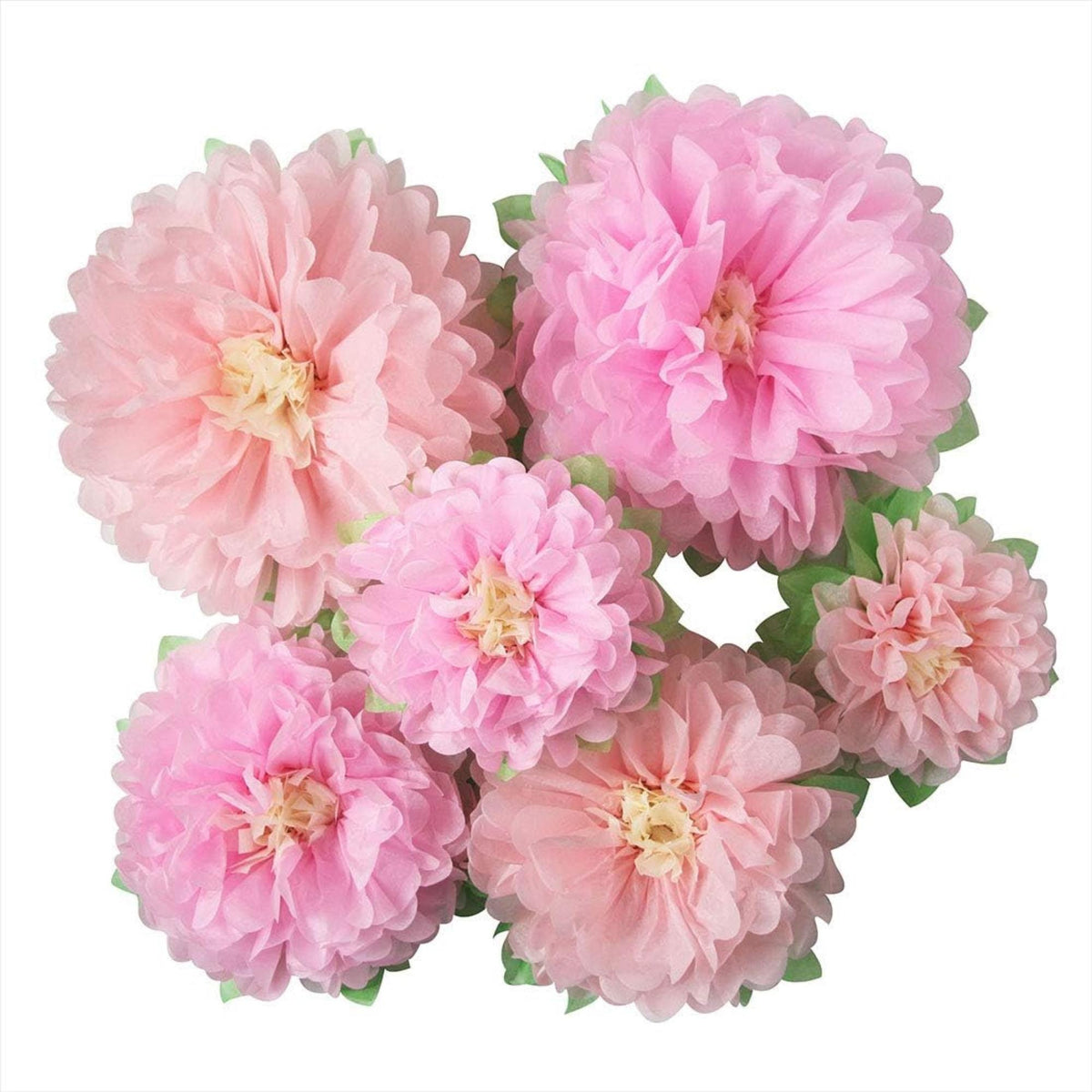 Pink Peony Centerpieces Set of 6 Tissue Paper Flower Party Decor
