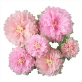 Pink Peony Centerpieces Set of 6 Tissue Paper Flower Party Decor