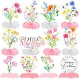 Wildflower Honeycomb Centerpieces Set of 12 Spring Table Party Decor