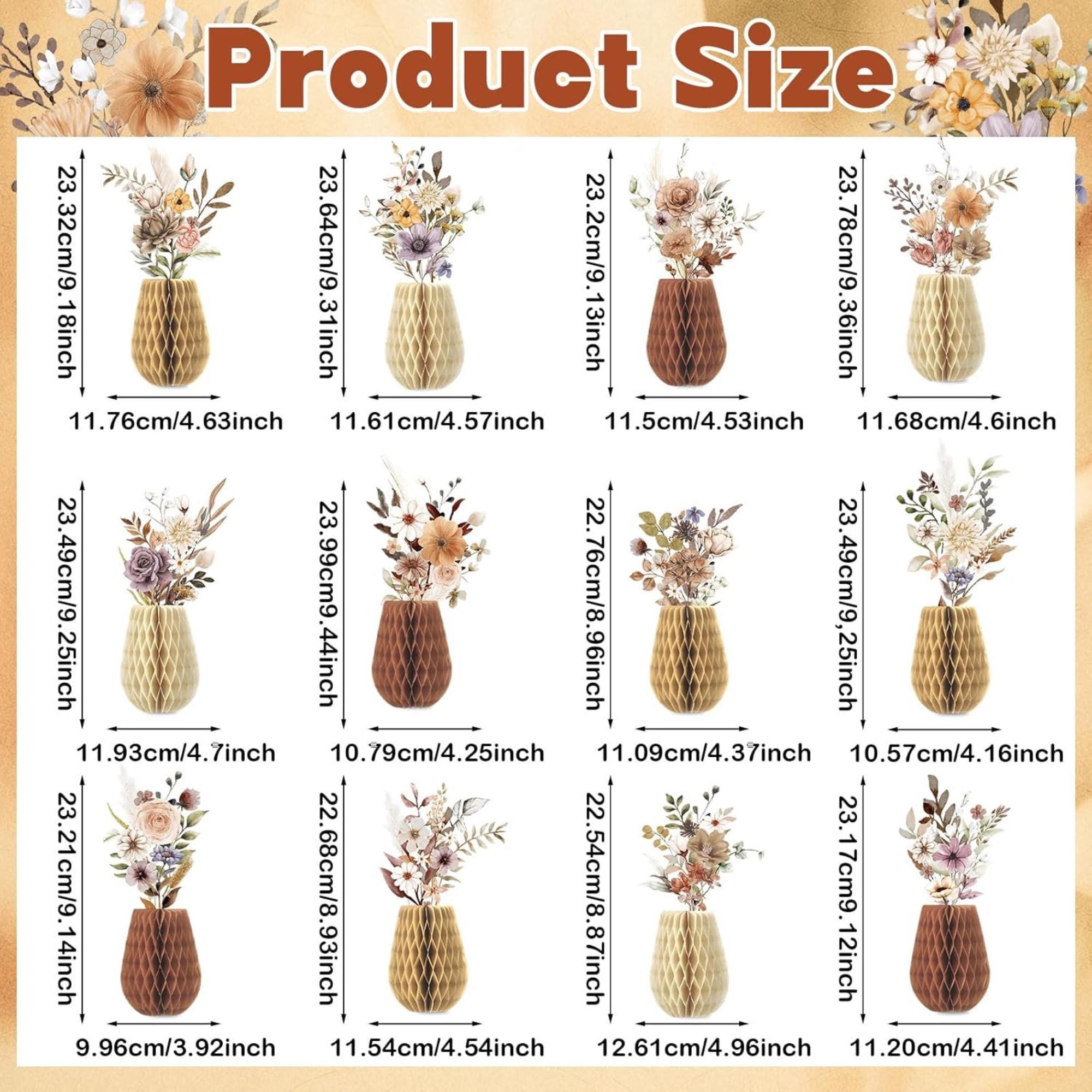 oho Flower Honeycomb Centerpieces Set of 12 Wildflower Table Decor