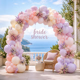 Pastel Balloon Arch Kit, Lavender Lilac Ivory Garland, Double Stuffed Balloons, Bridal Shower Decor