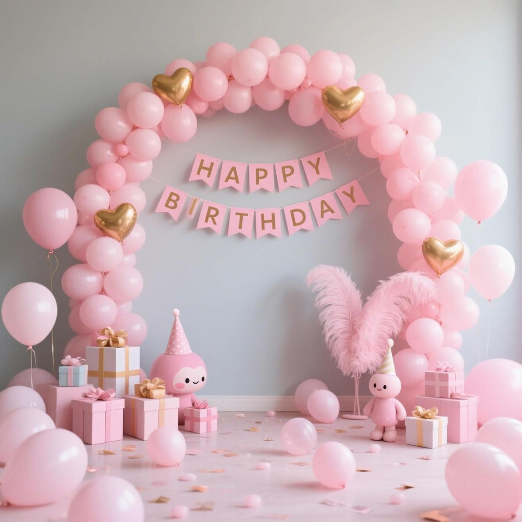 Pastel Pink Balloon Arch Kit, Macaron Garland, Baby Shower Birthday Party Decor
