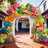 Mexican Fiesta Balloon Arch Kit Llama Cactus Rainbow Cinco De Mayo Party Decor