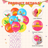 100Pcs Fiesta Latex Balloons Multi Color Cinco De Mayo Mexican Party Decor