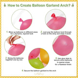 145Pcs Fiesta Balloon Arch Kit Rainbow Cinco De Mayo Party Garland Decor