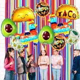 10Pcs Cinco De Mayo Fiesta Balloons Taco Llama Avocado Mexican Party Decor Set