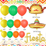 Fiesta Balloon Arch Kit Taco Straw Hat Cinco De Mayo Rainbow Party Decor Set