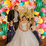 Fiesta Balloon Arch Kit Circle Dot Garland Cinco De Mayo Party Decor Set