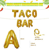 15Pcs Taco Bar Fiesta Balloon Kit Cactus Cinco De Mayo Birthday Party Decor Set