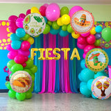 160Pcs Rainbow Fiesta Balloon Arch Kit Cinco De Mayo Party Garland Decor Set
