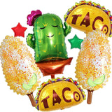 7Pcs Fiesta Taco Cactus Corn Balloon Set Cinco De Mayo Party Decorations Kit