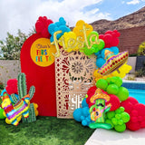 166Pcs Fiesta Balloon Arch Kit Cinco De Mayo Cactus Llama Sombrero Party Decor