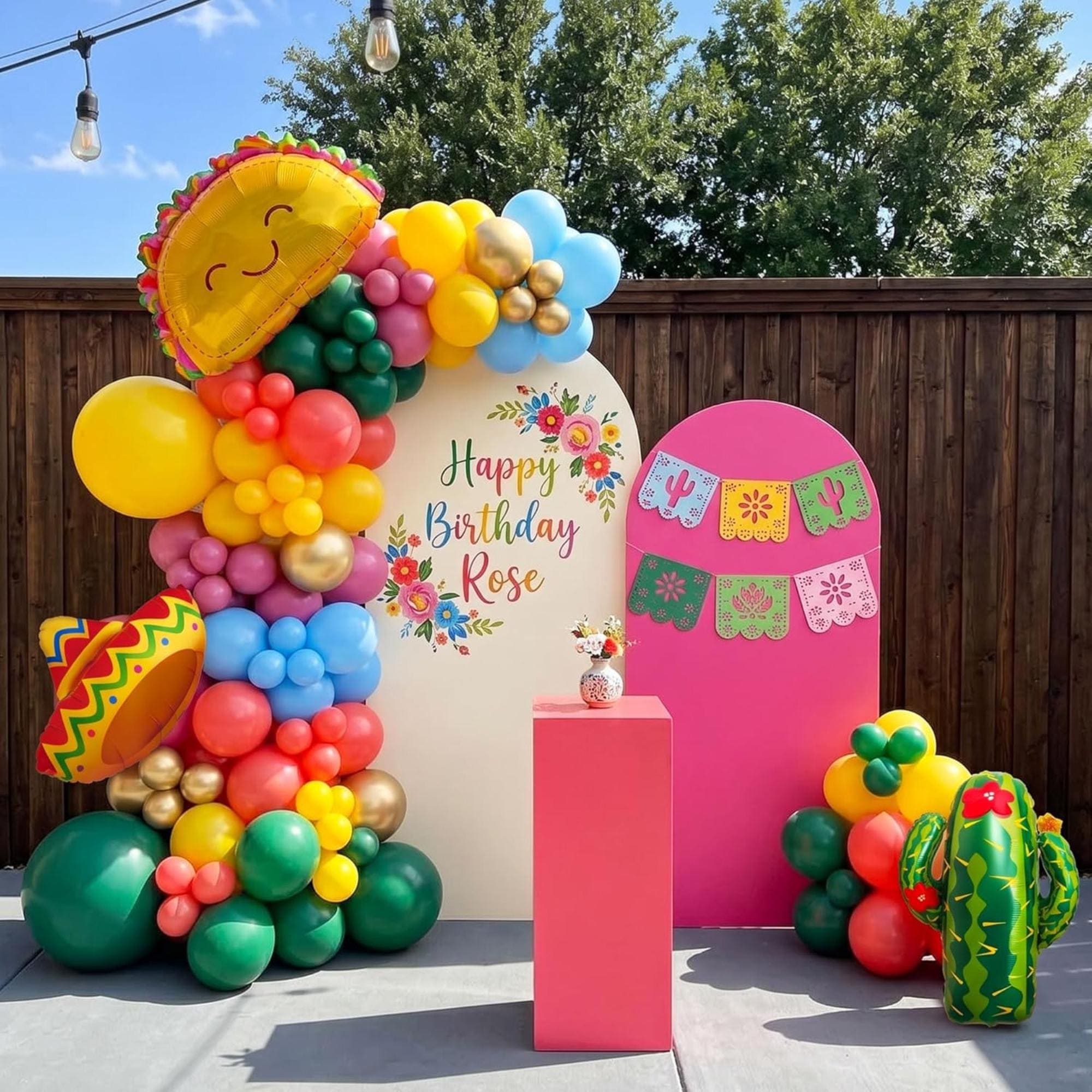Cinco De Mayo Fiesta Balloon Arch Kit Cactus Mexican Hat Birthday Party Decor