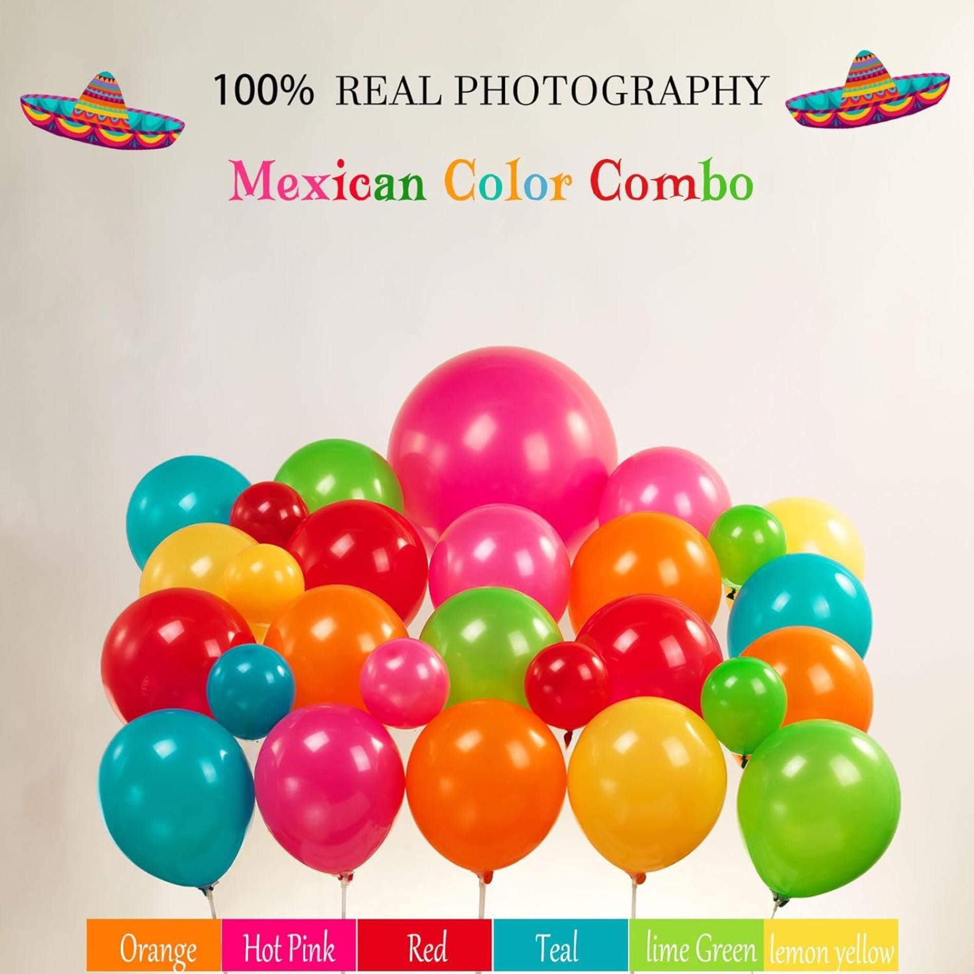 152Pcs Fiesta Balloon Arch Kit Cinco De Mayo Birthday Party Decor Garland Set