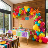 152Pcs Fiesta Balloon Arch Kit Cinco De Mayo Birthday Party Decor Garland Set