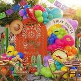 179Pcs Fiesta Balloon Arch Kit Cinco De Mayo Taco Cactus Party Decor Set