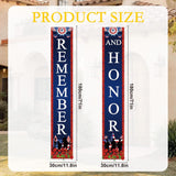Remember Honor Memorial Day Porch Banners, Patriotic Poppies Door Signs