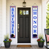 Patriotic Porch Banner: Remember and Honor Memorial Day, 4th of July, Veterans Day Sign